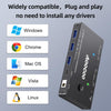 Commutateur KVM 2 ordinateurs 1 moniteur 8K à 60 Hz/4K à 120 Hz Commutateurs KVM HDMI Télécommande filaire, alimentation et câble USB 3.0 inclus