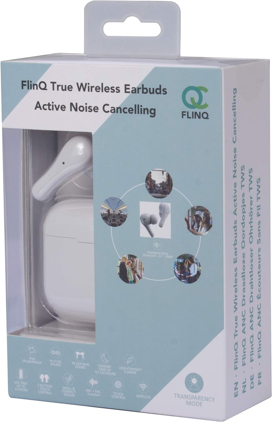 Ecouteurs Bluetooth Sans Fil Faible Latence Autonomie 24h Etanche IPX6 BLANC
