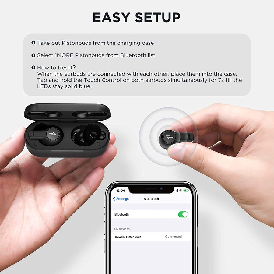 Ecouteurs Bluetooth sans Fil Faible Latence Autonomie 20h 4 Micros Suppression Bruit Ambiants