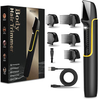 Tondeuse Corps Intime Homme Etanche IPX6 5 Têtes de Coupe, Rasoir Intime Homme pour Dos, Parties Intimes, Poitrine, Jambe