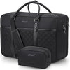 Sac de Voyage avec Trousse de Toilette Sac de Transport avec Compartiment Ordinateur Portable 17,3 Pouces NOIR