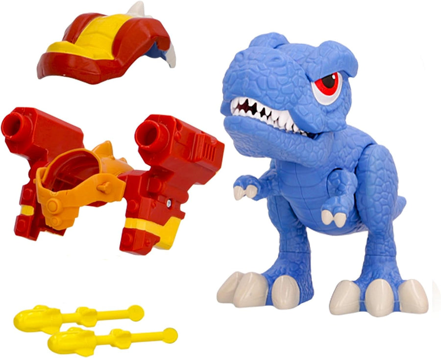 Jouet DINOBYTES Cannon Figurine Action Dinosaure Articulé avec Casque et Fonction de Combat