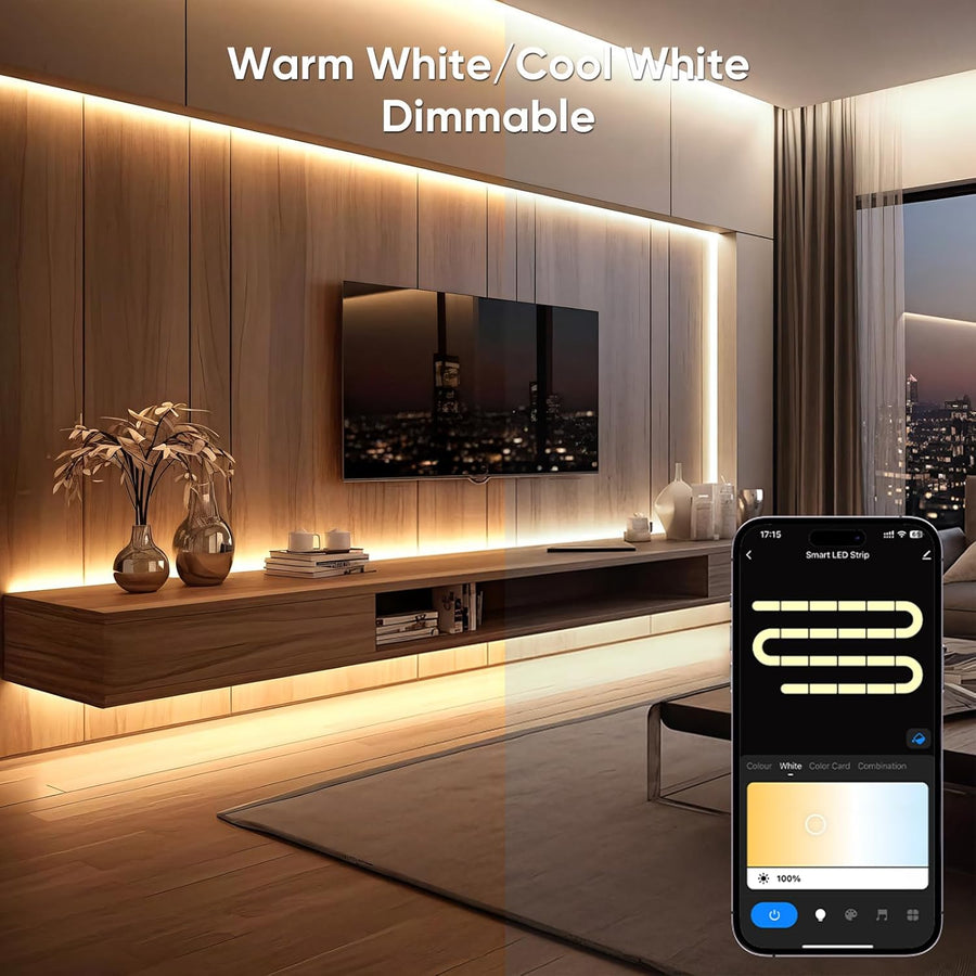 Ruban LED RGBIC 10M Controle App Smartphone Synchronisation Musique