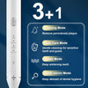 Brosse à dents électrique sonique - Brosse à dents électrique visuelle pour adultes et enfants - Avec 3 modes et minuterie - Étanchéité IPX7 - Batterie longue durée de 45 jours BLANC
