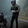 Blouson Moto Homme Taille L avec Protections CE – Logo Réfléchissant, 4 Poches, Veste Moto 4 Saisons Respirante avec Doublure Thermique Amovible et Fermetures d’Aération NOIR