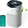 Purificateur d'air, CADR 300 m³/h, Pour des pièces de 80-120㎡, Application Contrôle, Commande Vocale, Indicateur de Qualité de l'Air et Auto Mode, Protège Contre le Pollen, la Poussière