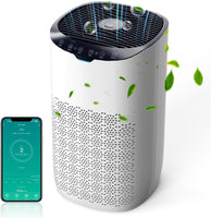 Purificateur d'air, CADR 300 m³/h, Pour des pièces de 80-120㎡, Application Contrôle, Commande Vocale, Indicateur de Qualité de l'Air et Auto Mode, Protège Contre le Pollen, la Poussière