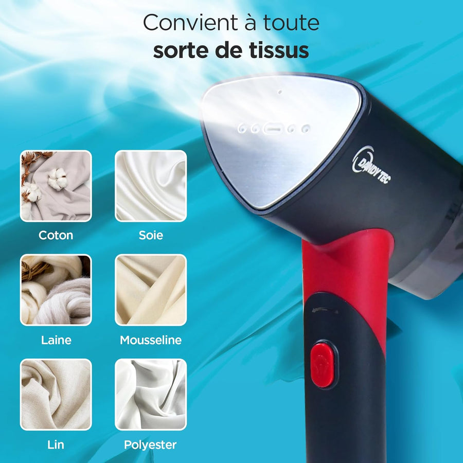 Défroisseur vapeur 2 en 1 avec diffuseur d'odeur - 1200W, 200ML, convient a tous les tissus