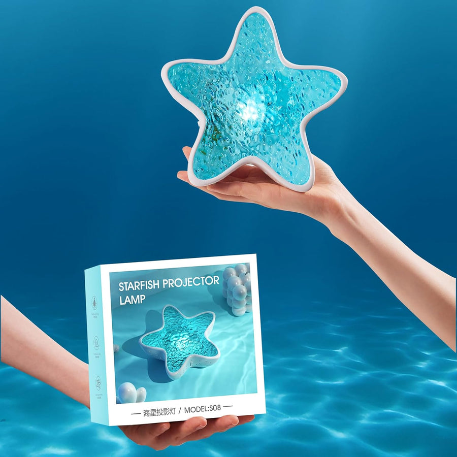 Projecteur de ciel étoilé à LED avec effet aurore - Lampe lumière polaire pour enfants et adultes - Veilleuse à vagues d'eau avec intensité variable en continu - Projecteur étoile de mer
