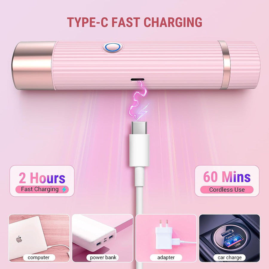 Tondeuse Bikini Femme 2en1 Rechargeable Etanche IPX7 Rasoir Pubien Humide/Sec Epilation Lisse