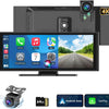 Ecran Carplay Auto 9.3" 1080P Caméra de Recul Dashcam Stéréo de Voiture IPS Écran Tactile avec Navigation, Assistant Vocal, Bluetooth, FM