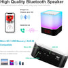 Reveil Lumineux Enceinte Bluetooth Portable, Lampe de Chevet à Bruit Blanc Bebe, Veilleuse Multicolore Contrôle Tactile Réveil Numérique