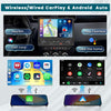 Autoradio 1 Din CarPlay avec Écran Tactile de 8 Pouces, Radio 1DIN avec Carplay Android Auto sans Fil FM AM Dual-USB SWC Mirror Link avec Caméra de Recul + MIC