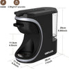 Machine à café 3 en 1, pour Nespresso Original/pour Dolce Gusto et le café moulu, réservoir d'eau d'une capacité de 600 ml