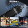 Dashcam Rétroviseur 9.66" 1080P avec 150° Grand Angle, G-Capteur, Enregistrement Boucle, Vision Nocturne, Moniteur Stationnement, Arrière Étanche, avec Carte 64 Go