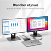 Station Accueil Compatible MacBook Pro Adaptateur Secteur 100W 12en1 HDMI RJ45 USB NOIR