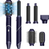 Air Brush Styler 5en1 Brosse Soufflante Chauffante Brushing Sèche-Cheveux Ionique Boucleur a Cheveux à Air Brosse à Lissante Embout de Sèche-cheveux Ensemble de Coiffure