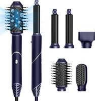 Air Brush Styler 5en1 Brosse Soufflante Chauffante Brushing Sèche-Cheveux Ionique Boucleur a Cheveux à Air Brosse à Lissante Embout de Sèche-cheveux Ensemble de Coiffure