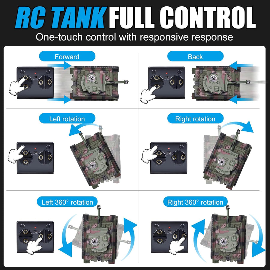 Véhicule militaire RC 2,4 GHz, mini voiture jouet électrique pour enfants à partir de 8 ans