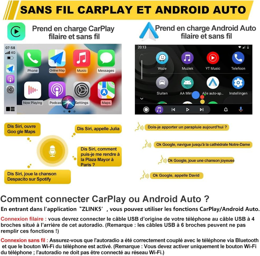 Autoradio 6Go+128Go Android 13 pour Mercedes-Benz Vito Viano Sprinter W639/Classe B W245 W169 avec 4G Carplay 9 Pouces Écran Tactile avec GPS Android Auto/WiFi/RDS/FM/SWC/Aide au Parking