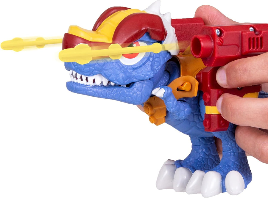 Jouet DINOBYTES Cannon Figurine Action Dinosaure Articulé avec Casque et Fonction de Combat