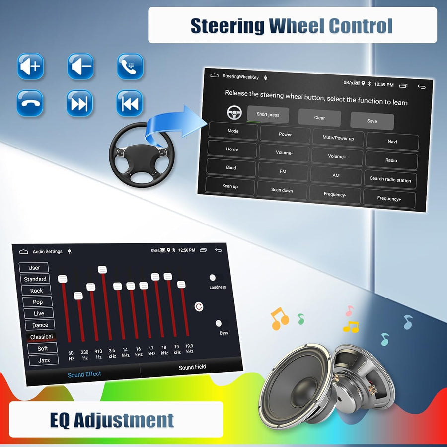 Autoradio 2G+64G 7“ Radio pour VW Golf 4 Polo Sharan Jetta MK4 T5 Multivan avec Carplay sans Fil Android Auto Bluetooth Autoradio avec Caméra de Recul WiFi GPS FM/RDS Mirror Link SWC +Canbus