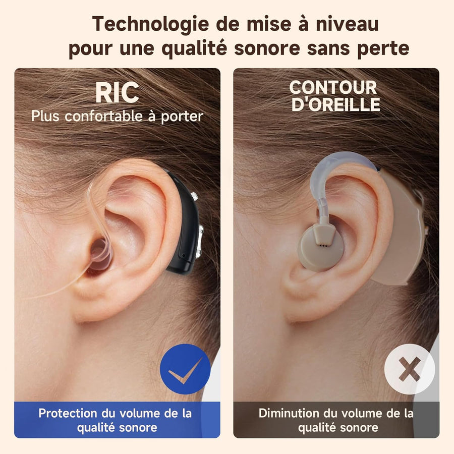 Paire de Dispositif intelligent de réduction du bruit chargé avec la dernière puce intelligente avec boîtier de charge à main