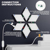 x6 Pièces Lampe LED RGB Synchronisation Musique Applique Murale Décorative