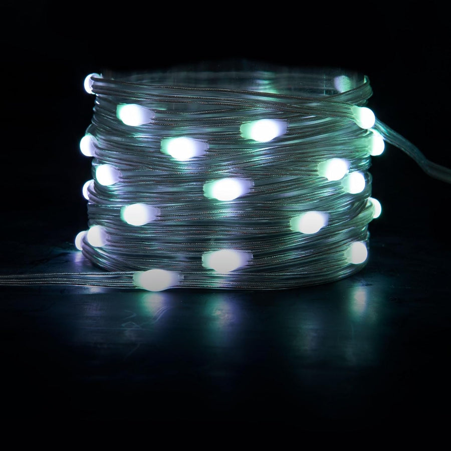 Guirlande lumineuse wifi mini LED RGB Premium USB - Commande Vocale Adaptateur secteur double USB 2A inclus - 100 LED 10 mètres Compatible Assistant vocaux