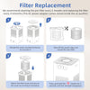 Purificateur d'air H13 HEPA pour chambre à coucher avec éponge parfumée - Purificateur d'air portable pour fumée, allergies, poils d'animaux, odeurs, poussière, veilleuse RVB