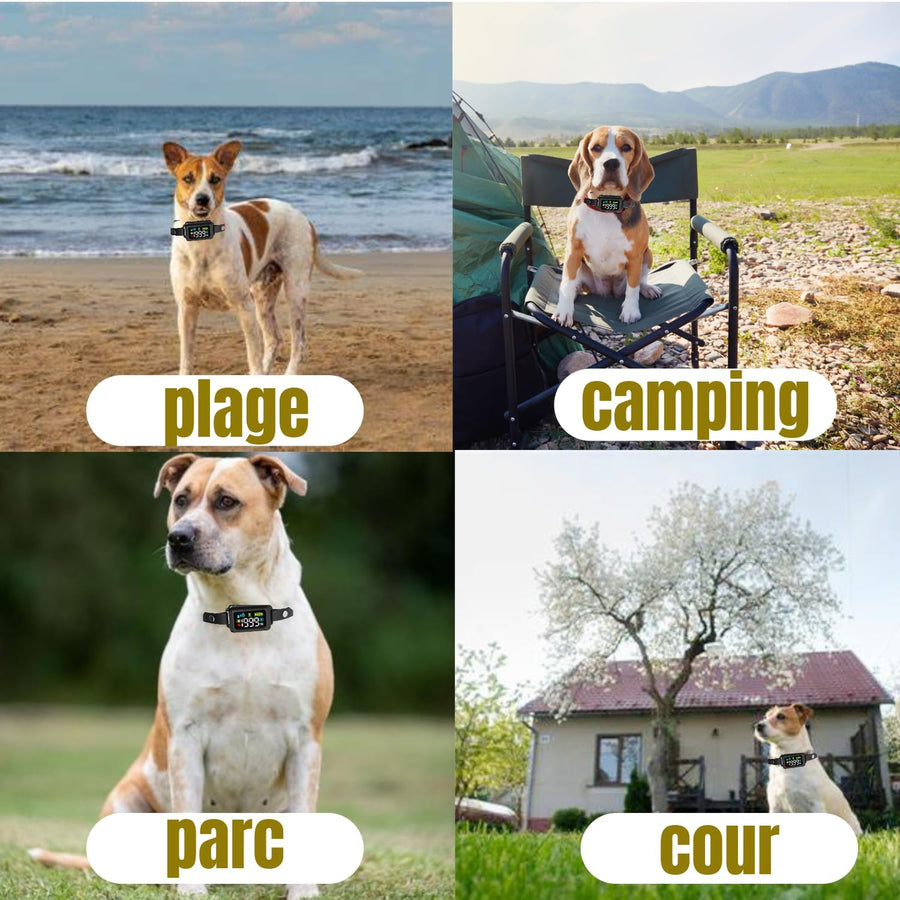 Clôture électrique sans Fil GPS pour Chien, clôture Intelligente de 4e génération, portée de 33 à 1999 m, système Anti-Fugue contrôlé par IA, étanchéité IPX7, clôture électrique pour Chien
