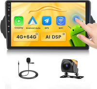 Autoradio 4G+64G pour Fiat Egea 2015 - 2020 Wireless Carplay&Android Auto, 9'' IPS Touch Screen Radio Voiture avec Bluetooth 5.0/GPS/Caméra de recul/FM/WiFi/SWC