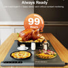 Plaque Chauffante pour Aliments, Tapis Chauffant Électrique Enroulable Extensible avec 7 Températures, Minuteur 99H, Affichage ℃/℉, Idéal Réchaud Buffet, Repas, Réceptions Garder au Chaud