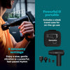 Homedics NOVO+ Hot & Cold Pistolet de massage chaud et froid - Masseurs électriques portatifs avec contrôle de la température, 4 accessoires et 6 intensités, Masseur rechargeable étui de voyage