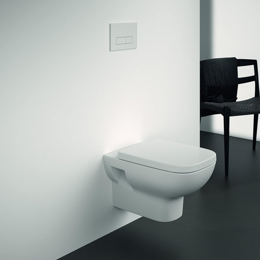 Kit WC sans rebord RimLS+ + abattant Softclose (abaissement automatique) BLANC