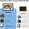 Cadre Photo Numérique WiFi 10.1 Pouces Noyer Bois Mémoire 32 Go, Écran Tactile HD IPS 1280 x 800, Auto-Rotation, Partage de Photos Vidéos Via Frameo APP/USB/SD