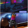 Microphone à Condensateur USB Lumière RGB Mute Gain Monitoring Plug&Play