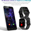 Montre Connectée Appels Bluetooth Assistant Vocal Intégré Ecran 1,69" Etanche Tracker NOIR