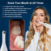 Brosse à dents électrique sonique - Brosse à dents électrique visuelle pour adultes et enfants - Avec 3 modes et minuterie - Étanchéité IPX7 - Batterie longue durée de 45 jours BLANC