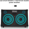 Amplificateur 2x60W Guitare Acoustique Haut-parleur Bluetooth Portable Effet Reverb Chorus Delay 7 Entrées