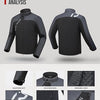 Blouson Moto Homme Taille L avec Protections CE – Logo Réfléchissant, 4 Poches, Veste Moto 4 Saisons Respirante avec Doublure Thermique Amovible et Fermetures d’Aération NOIR