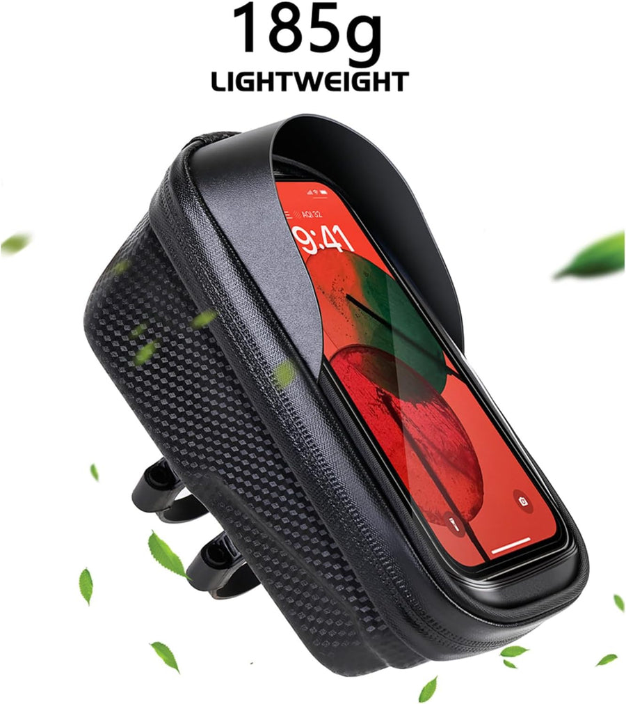 Sacoche Cadre de Vélo Guidon Etanche Téléphone Portable Fermeture Rapide Ecran Tactile Sensible en TPU pour Smartphone Jusqu'à 6,8"