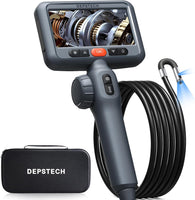 Double Objectif 210° Camera Endoscopique, Endoscope HD 1080P de 4,3