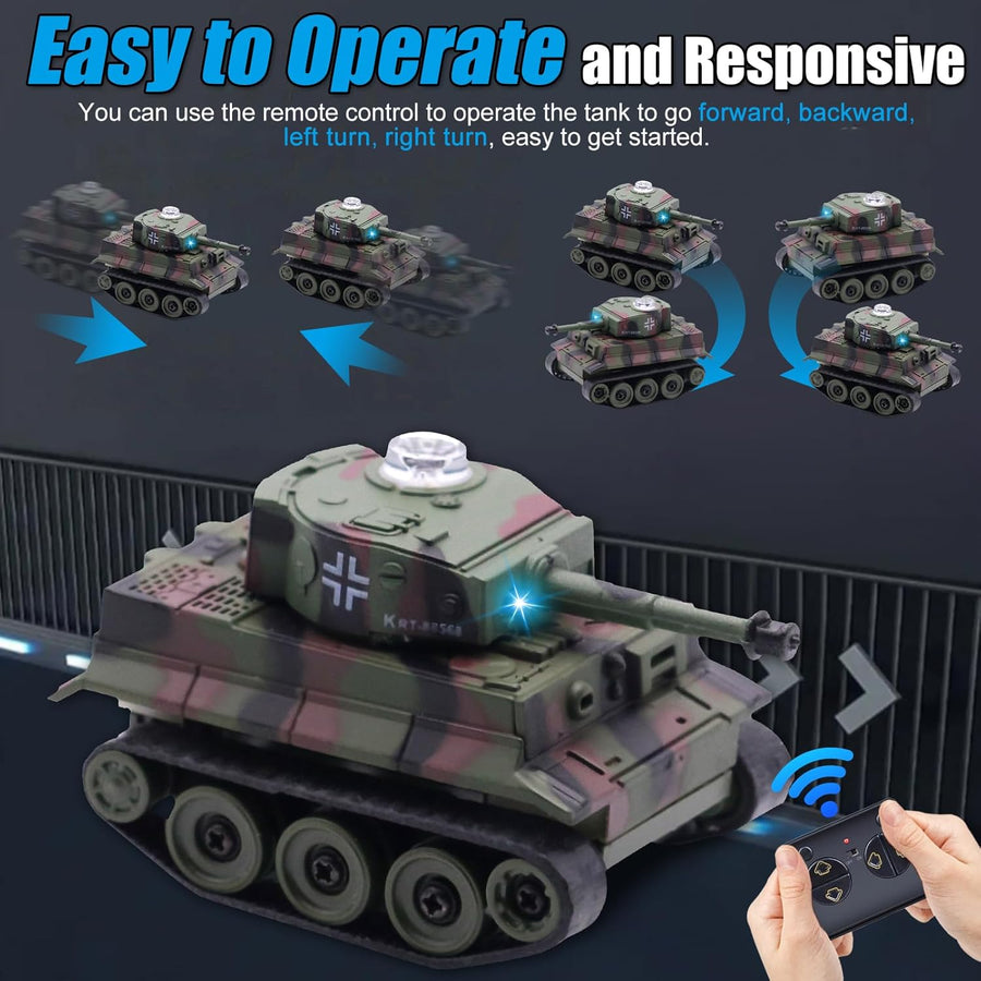 Véhicule militaire RC 2,4 GHz, mini voiture jouet électrique pour enfants à partir de 8 ans