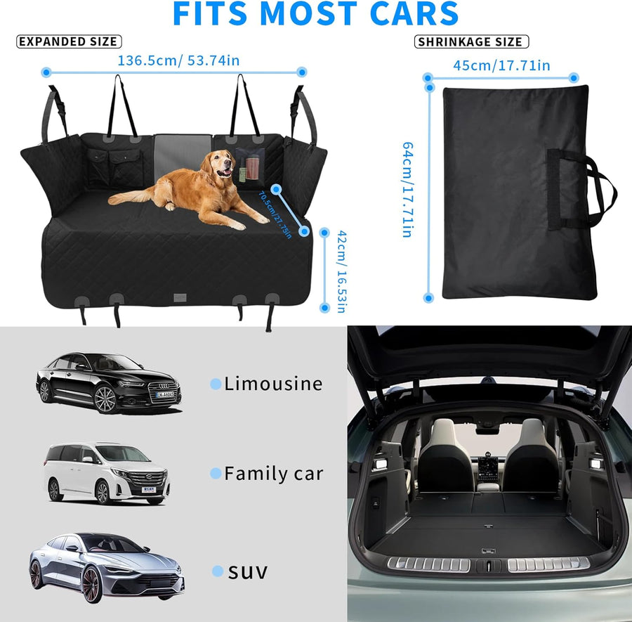 Housse Voiture Chien Siège: Housses Protection pour Chiens - Banquette Arrière Voiture Tansport Imperméable Taille Universelle