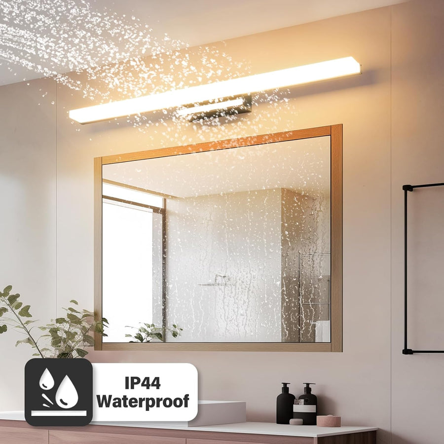 Lampe LED Miroir Salle de Bain 60cm IP44 Blanc Chaud 3000K Applique Murale 10W
