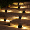 Lot de x4 Lampes Murales Solaires LED Blanc Chaud à Fixer Taille 11x3x6cm