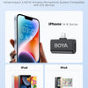 Microphone Sans Fil à Revers Magnétique Antibruit Etui de Chargement Sans Fil Transmission 50m Prise IOS