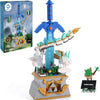 Master Sword avec Dragon, Jouets de Construction Link Épée, Micro Maquette Château d'Hyrule, Cadeaux d'anniversaire pour Garçons Filles 8-12 Ans (677pcs)