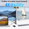Station d'accueil Displaylink, Station d'accueil Universelle USB C avec 2 × HDMI & DP, Ethernet Gigabit, 6 × USB 3.0, Audio, Microphone, Compatible avec Mac OS et Windows